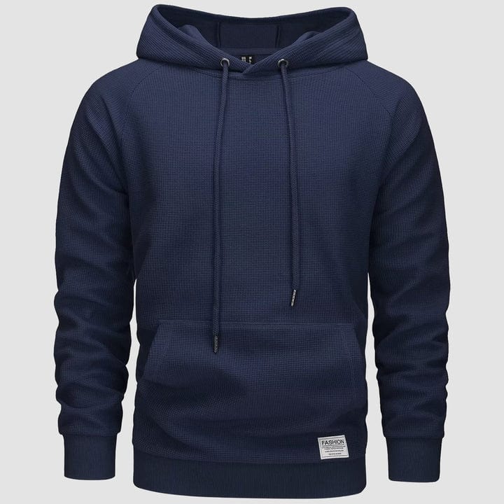 Primadon Herrenhoodies Marine / XS Michael | Lässiger Herren Hoodie aus Waffelstrick