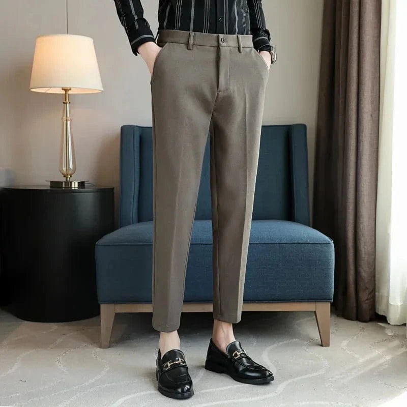Primadon Herrenhosen 27 / Braun Mika | elegante Slim-Fit-Hose für Herren Herbst