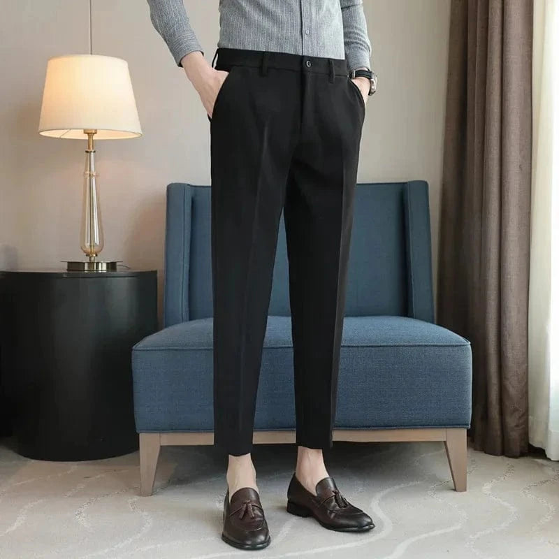 Primadon Herrenhosen 27 / Schwarz Mika | elegante Slim-Fit-Hose für Herren Herbst