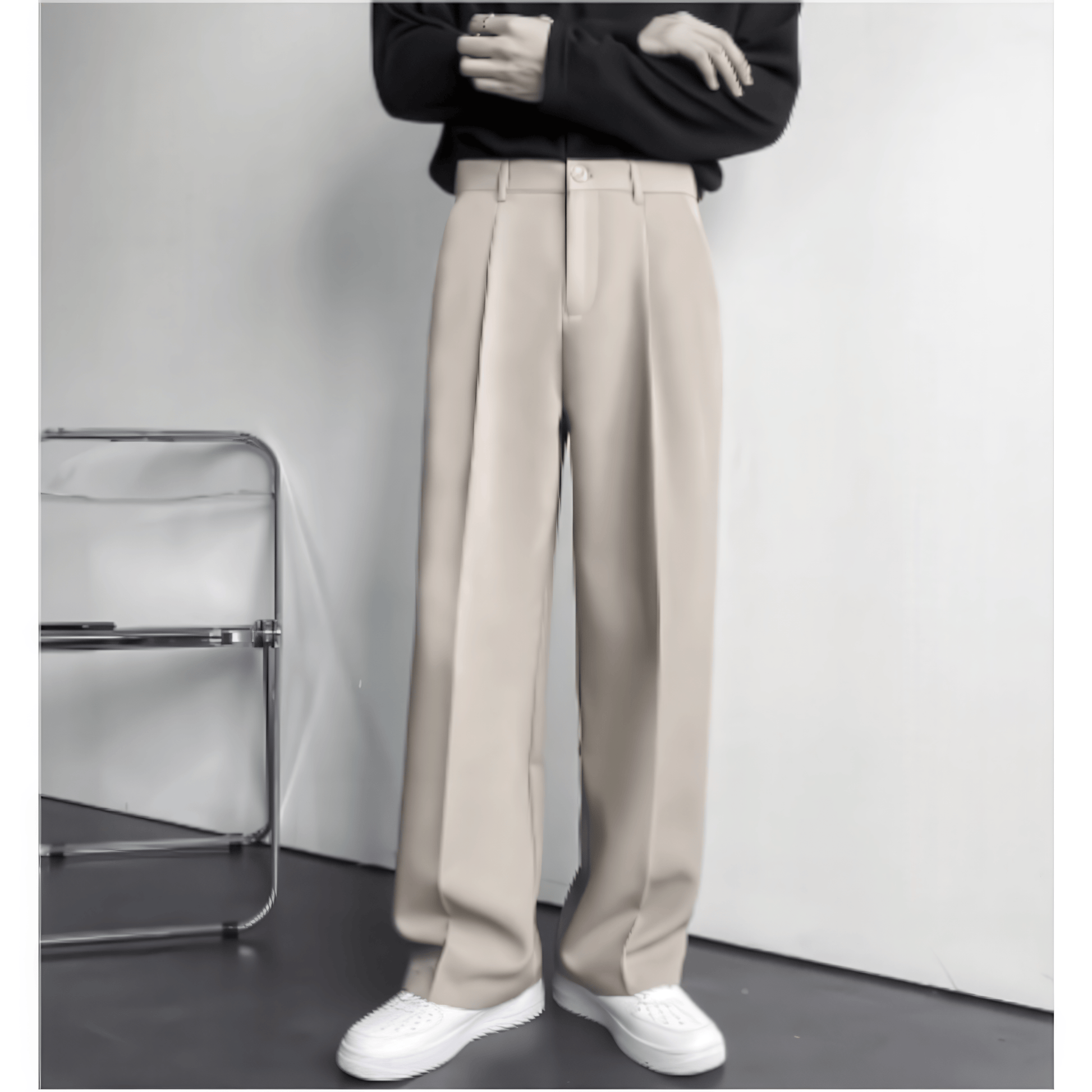 Primadon Herrenhosen Beige / 28 Adrian | elegante Hose für Herren Baumwollmix