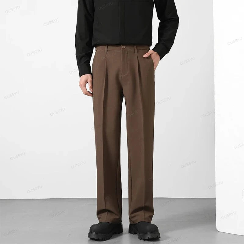 Primadon Herrenhosen Braun / S Oussyu | elegante Herrenhose für Herren Regular Fit