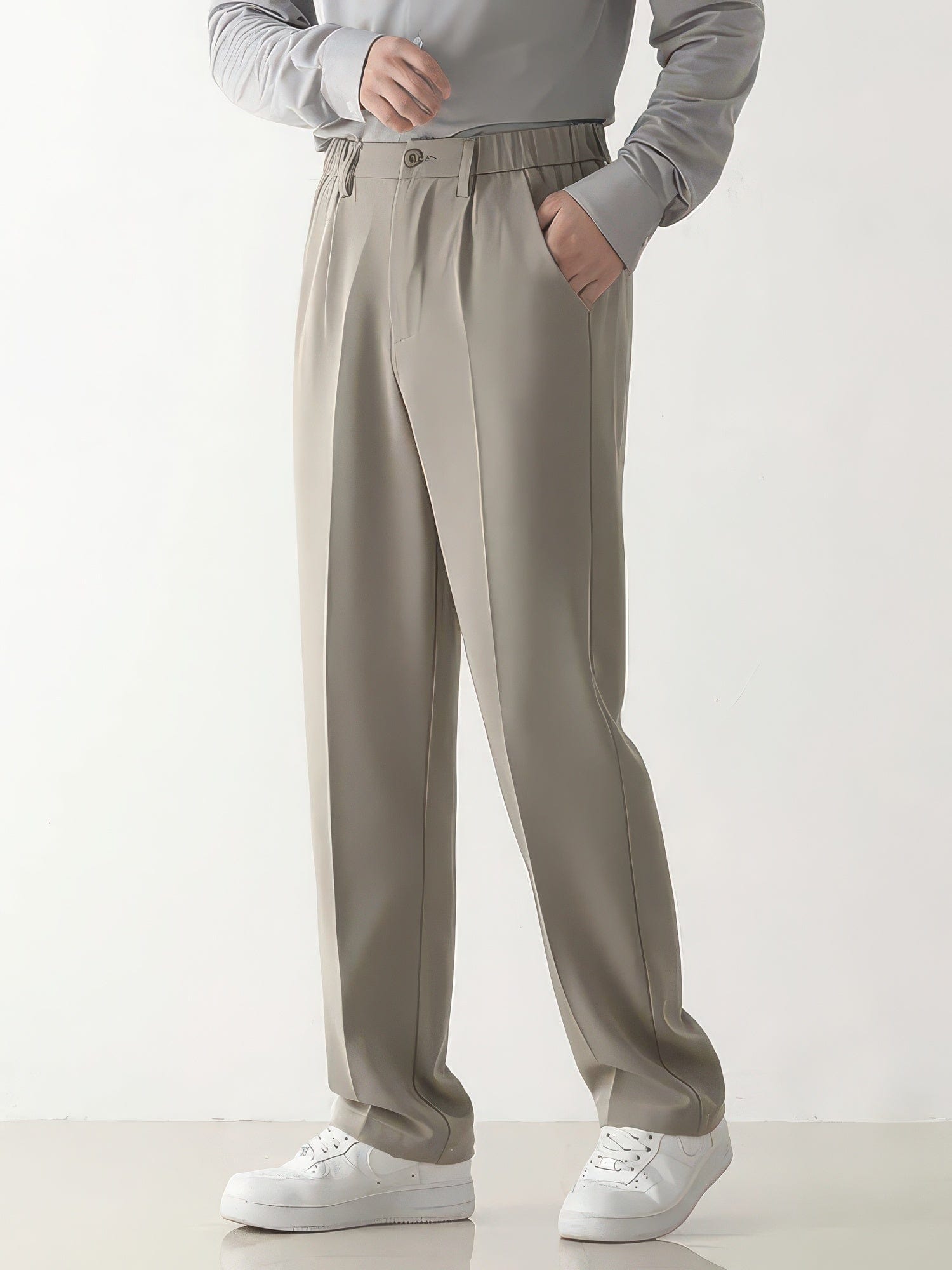 Primadon Herrenhosen Grau / S Dario elegante Anzughose für Herren tailliert Straight Leg