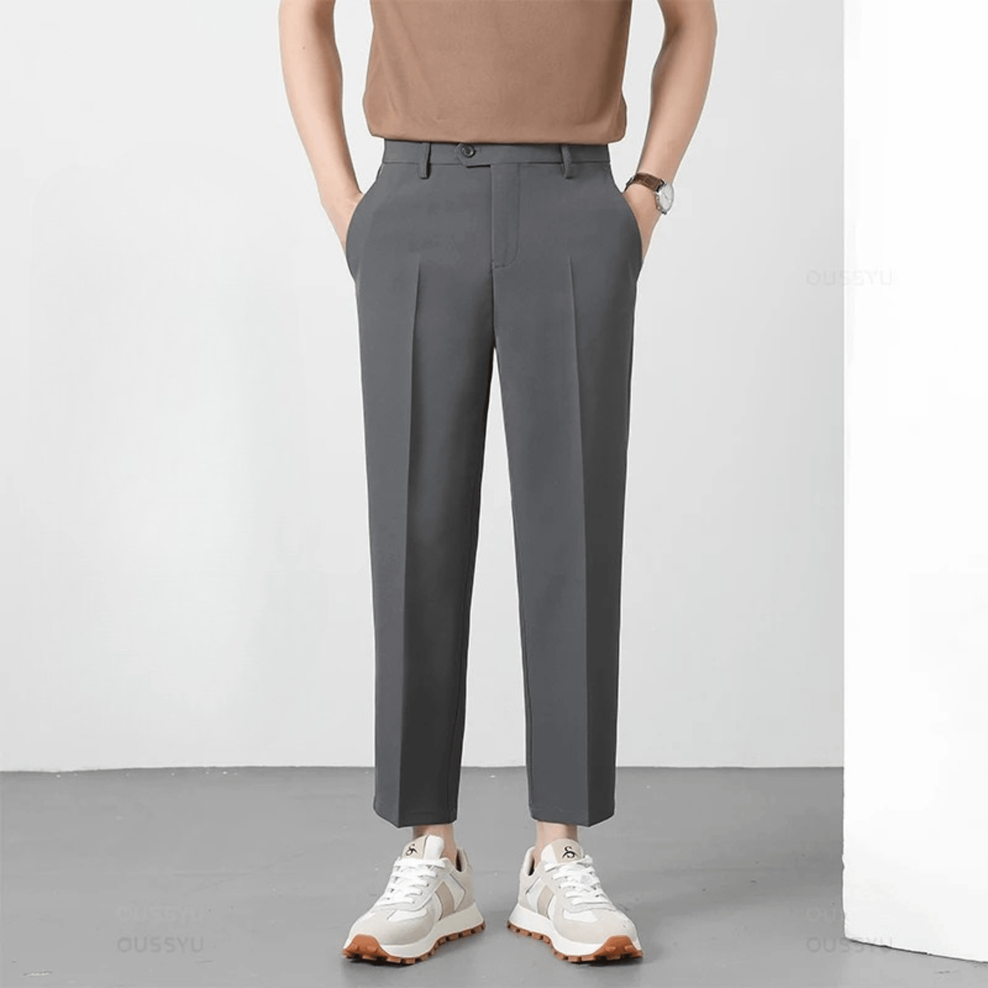 Primadon Herrenhosen Tilo | elegante Anzughose für Herren Slim Fit Sommer