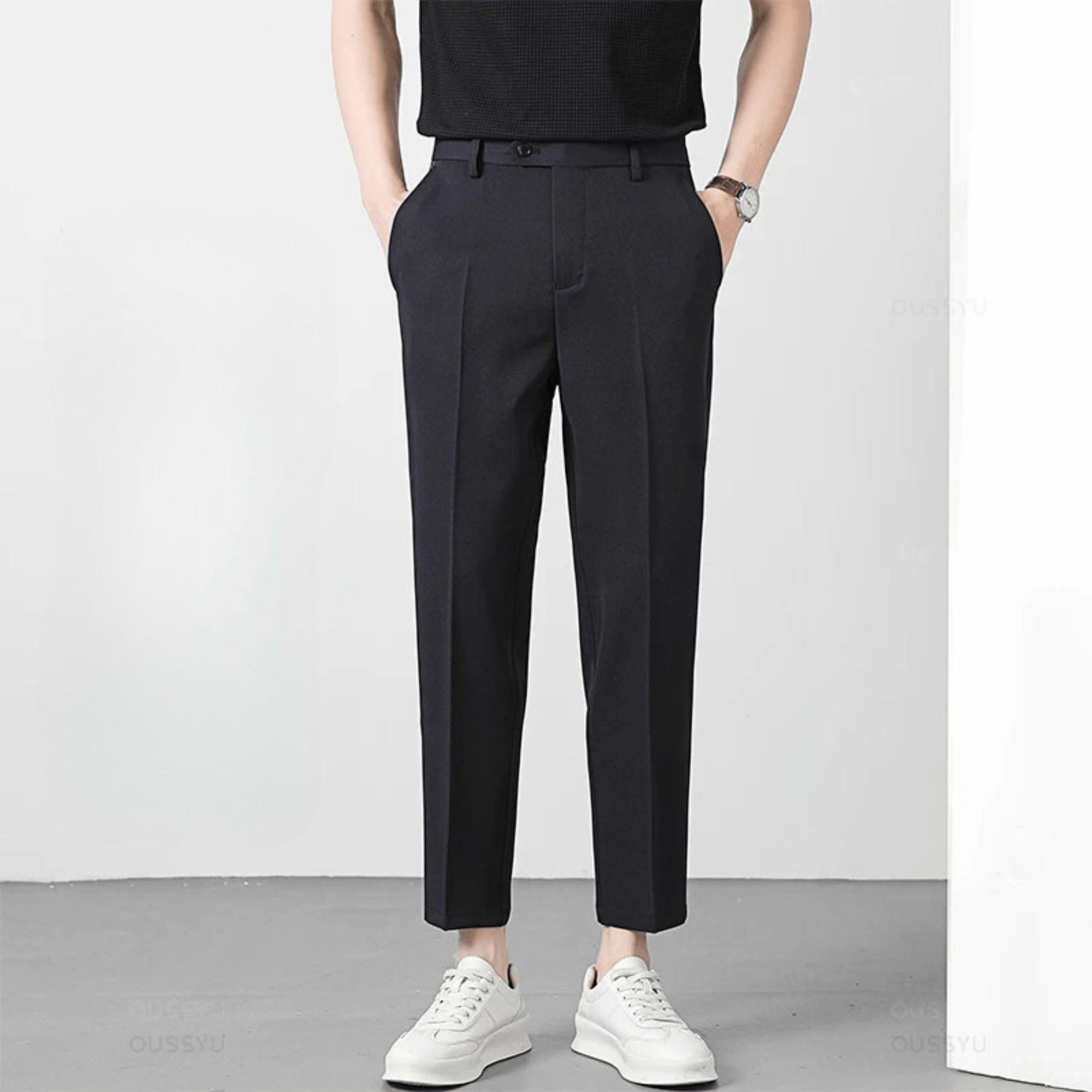 Primadon Herrenhosen Tilo | elegante Anzughose für Herren Slim Fit Sommer