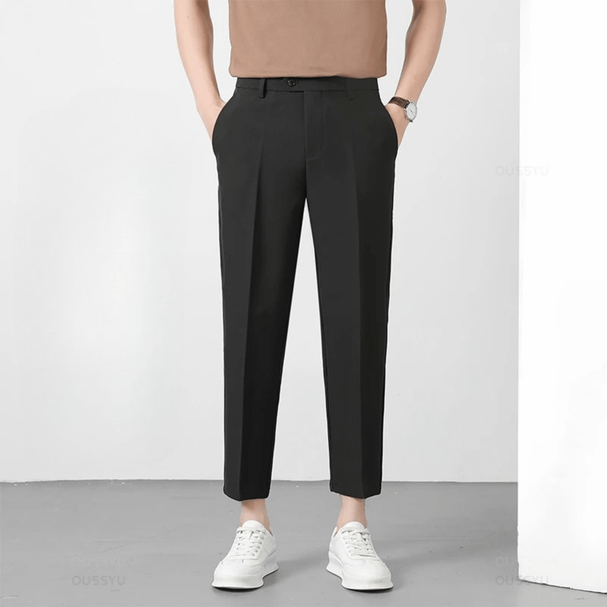 Primadon Herrenhosen Tilo | elegante Anzughose für Herren Slim Fit Sommer