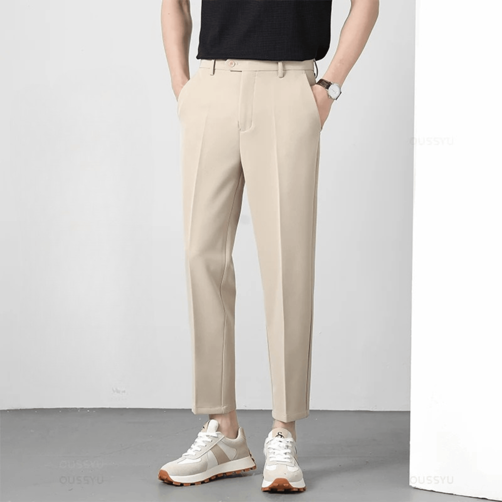 Primadon Herrenhosen Tilo | elegante Anzughose für Herren Slim Fit Sommer