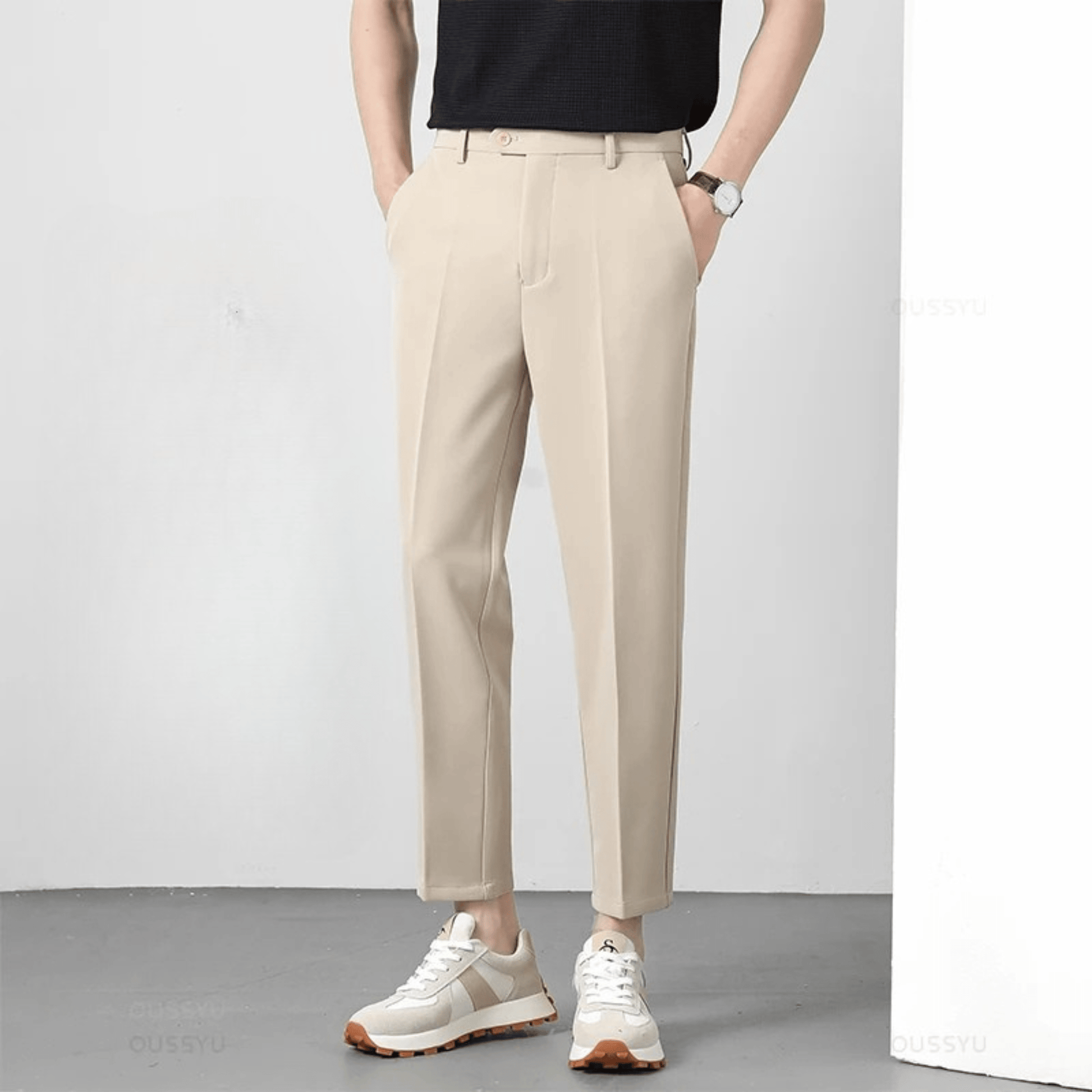 Primadon Herrenhosen Tilo | elegante Anzughose für Herren Slim Fit Sommer