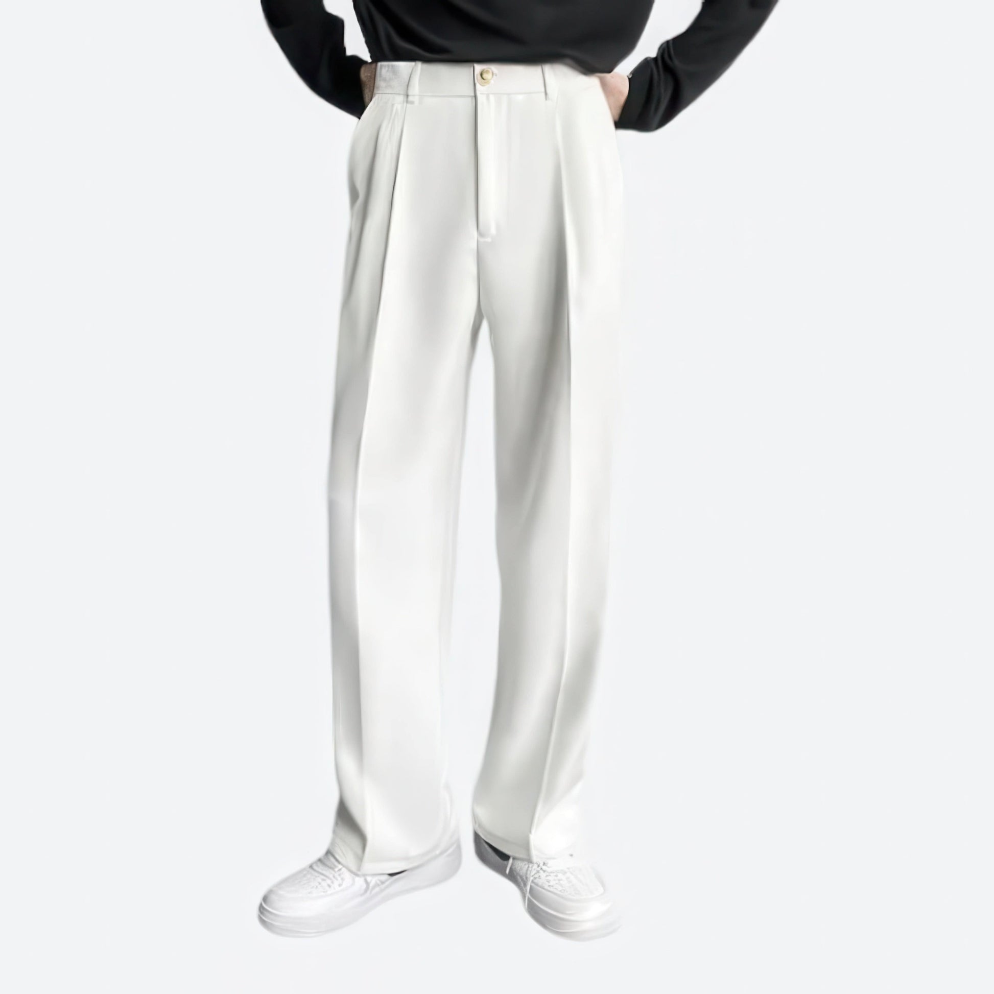 Primadon Herrenhosen Weiß / 28 Adrian | elegante Hose für Herren Baumwollmix