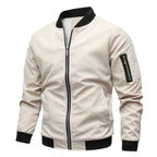 Primadon Herrenjacken Beige / XS Jaron | Lässige Bomberjacke für Herren mit Armtasche