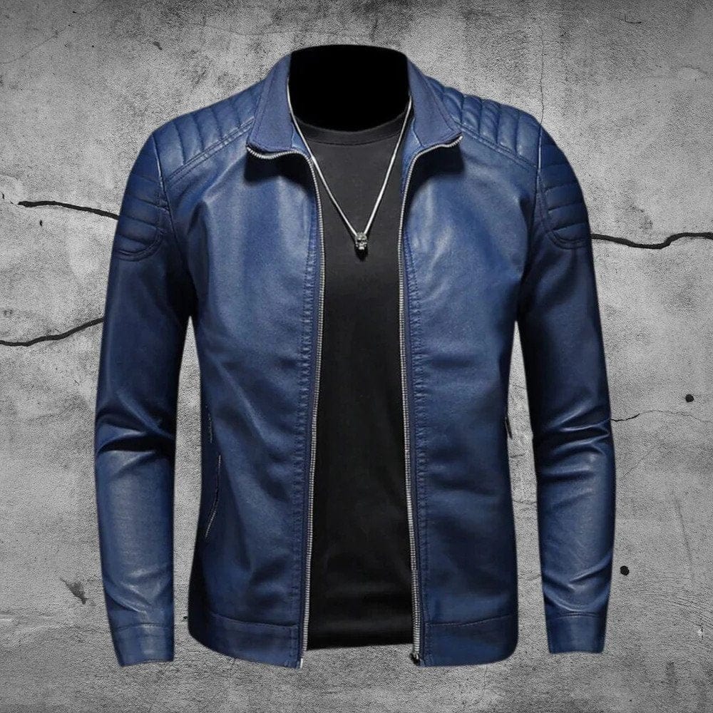 Primadon Herrenjacken Blau / XS Leon | Elegante Bikerjacke für Herren Atmungsaktiv