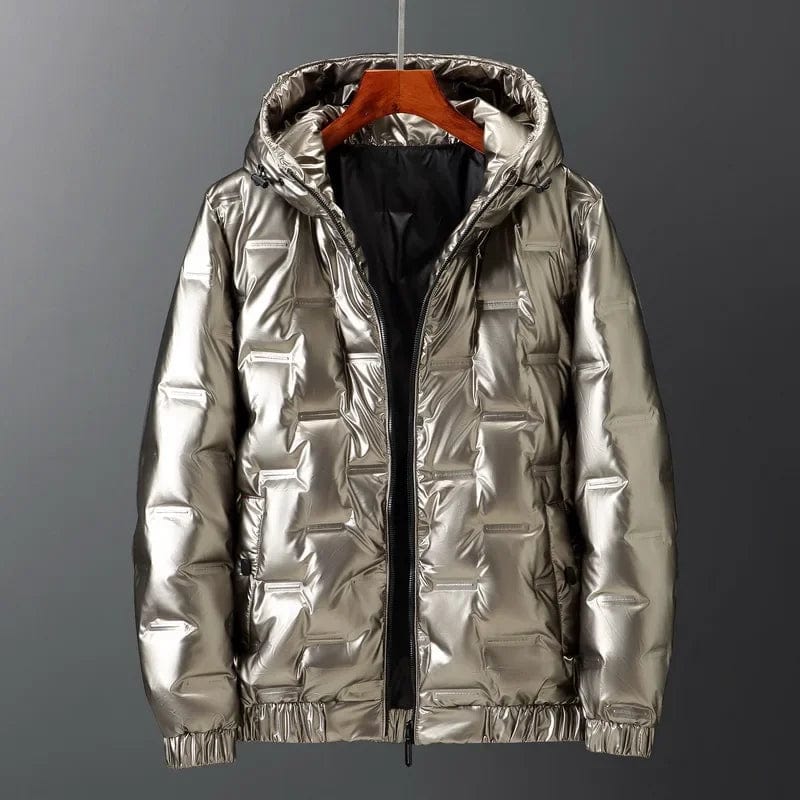 Primadon Herrenjacken Gold / M Leon | Praktische Daunenjacke für Herren Winter