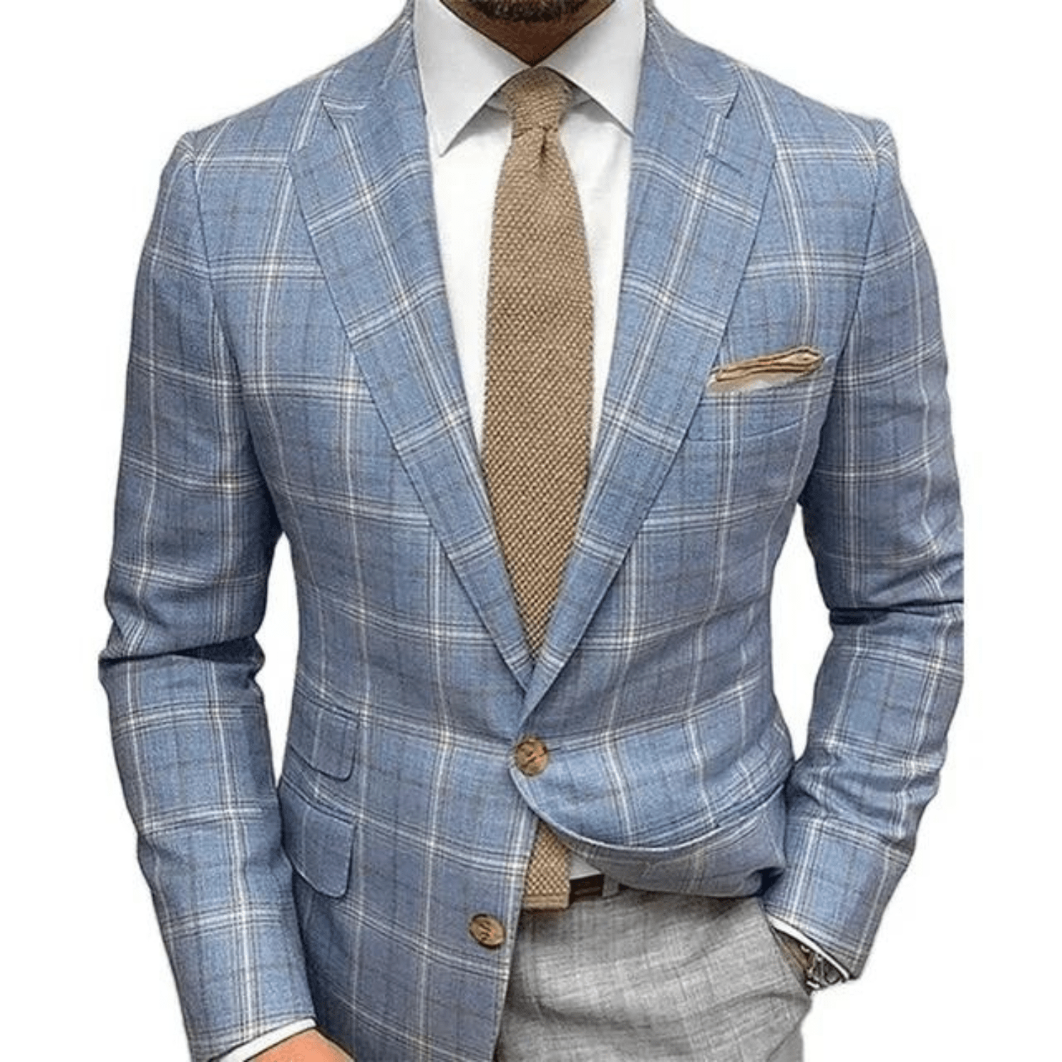 Primadon Herrenjacken Himmelblau / S Michael | Stilvolle Wendbare Jacke für Herren Elegant