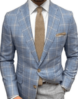 Primadon Herrenjacken Himmelblau / S Michael | Stilvolle Wendbare Jacke für Herren Elegant