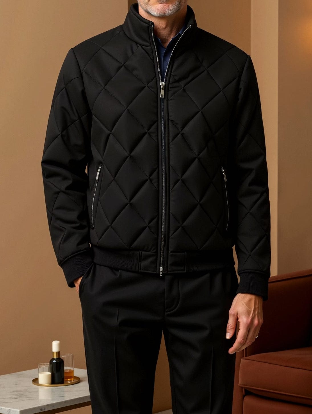 Primadon Herrenjacken Leon | Klassische Steppjacke für Herren Winter