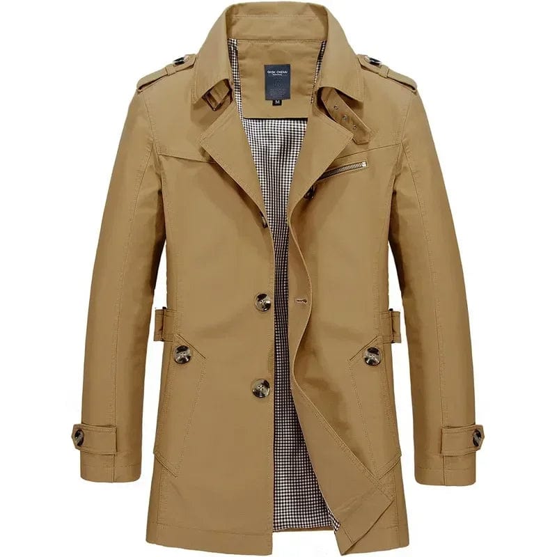 Primadon Herrenjacken & -mäntel Khaki / S Felix | Eleganter Windbreaker Herren atmungsaktiv Herbst