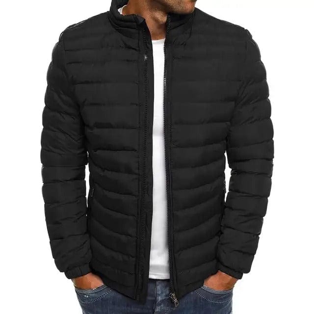 Primadon Herrenjacken Schwarz / S Adrian | Leichte Übergangsjacke für Herren mit Stehkragen