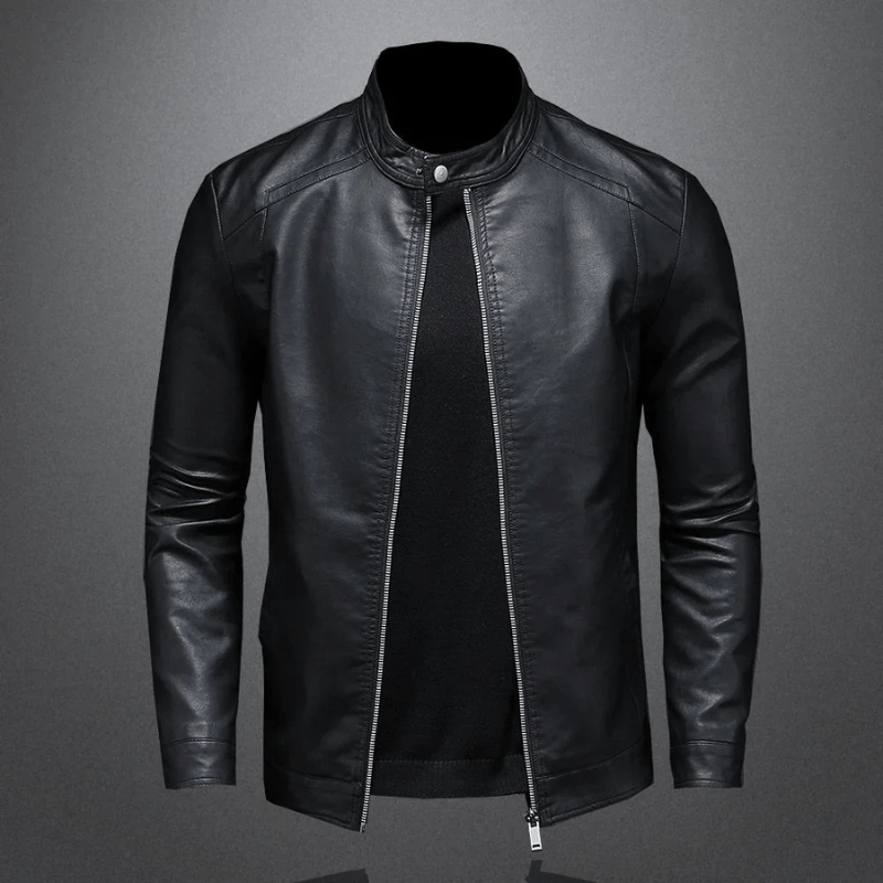 Primadon Herrenjacken Schwarz / XS Leon | Wasserdichte Bikerjacke für Herren Slim Fit