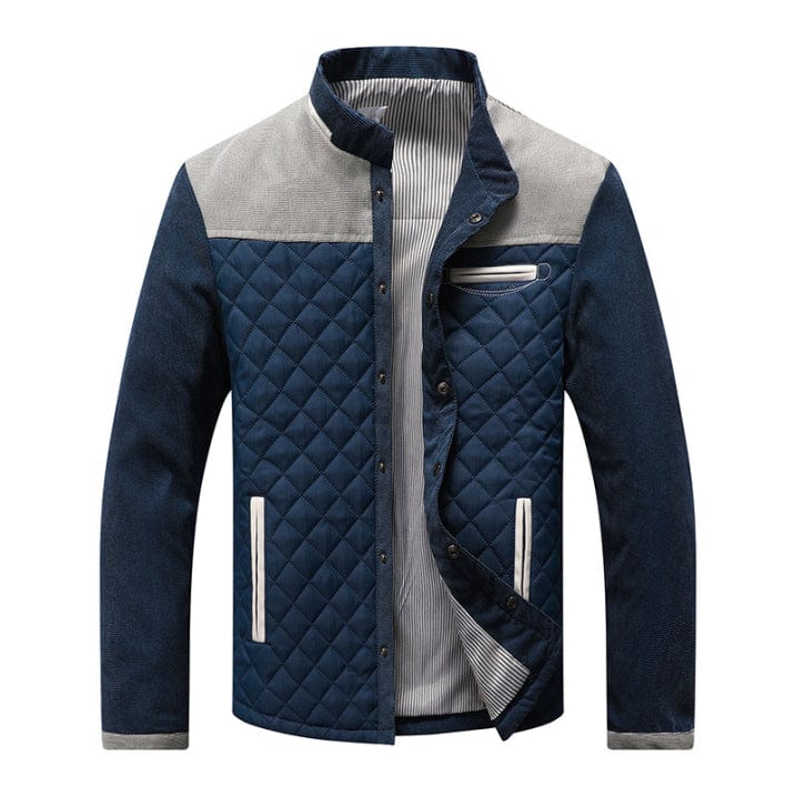 Primadon Herrenjacken Weiß Blau / S Leon | Modische Steppjacke für Herren Winter