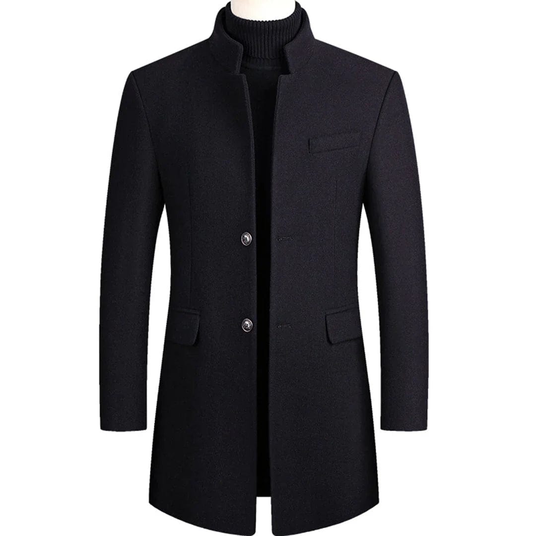Primadon Herrenmäntel & -jacken Blau / XS Alexander | Eleganter Langer Mantel für Herren Schwarz Winter