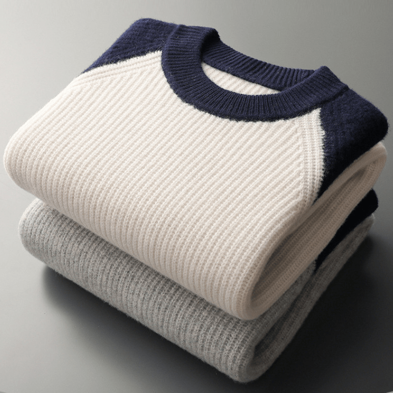Primadon Herrenpullover Alexander| Lässiger Wollpullover für Herren Winter