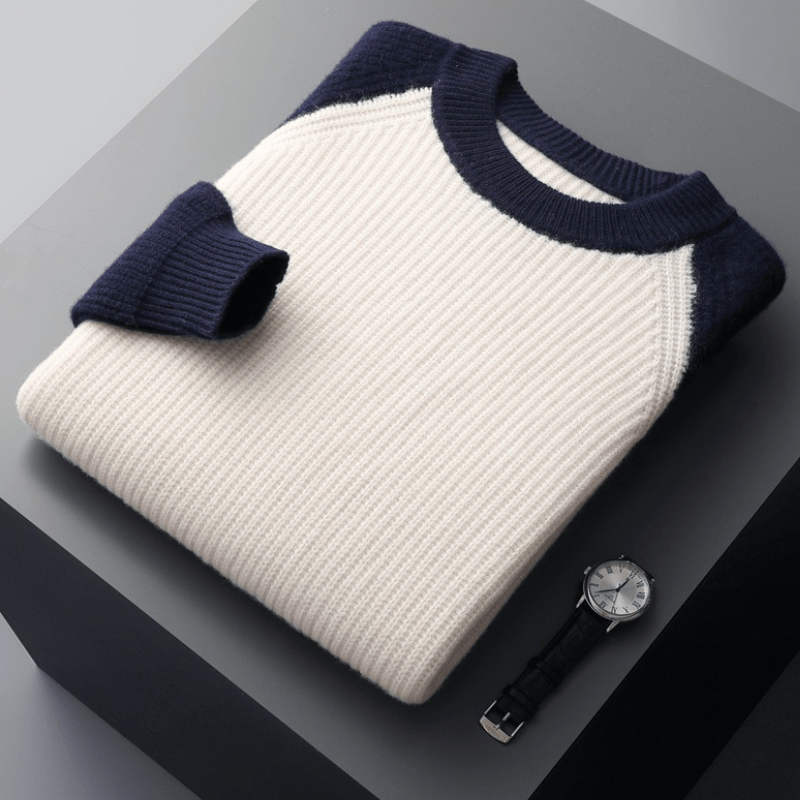 Primadon Herrenpullover Alexander| Lässiger Wollpullover für Herren Winter