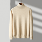 Primadon Herrenpullover Beige / XS Frank | Eleganter Merino Pullover für Herren Langarm
