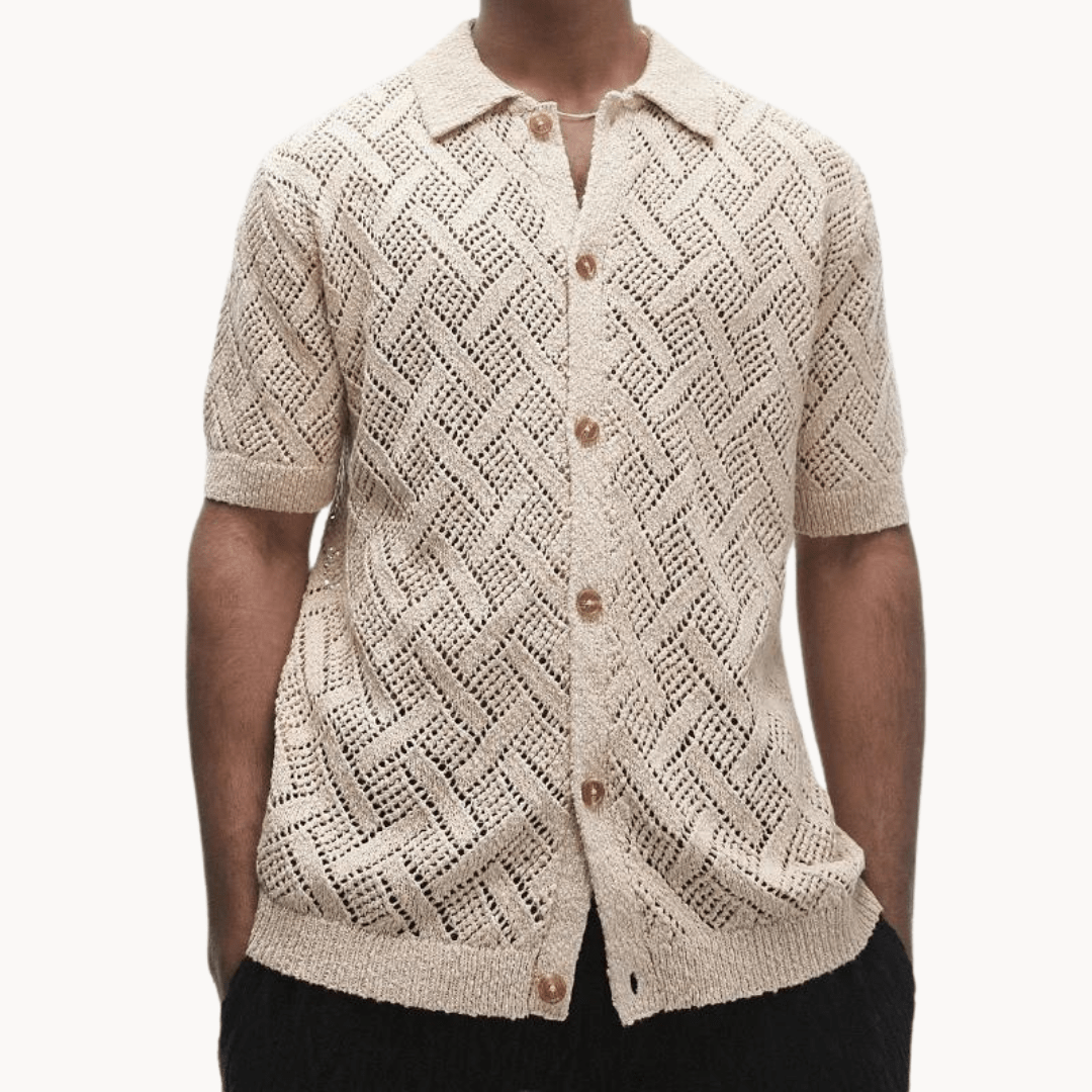 Primadon Herrenpullover Bino | atmungsaktiver Baumwoll-Cardigan für Herren regular fit