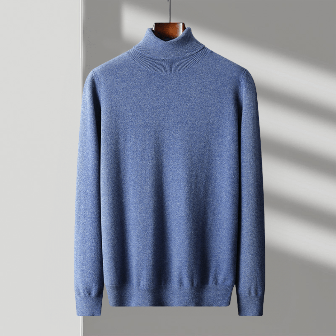 Primadon Herrenpullover Blau / XS Frank | Eleganter Merino Pullover für Herren Langarm