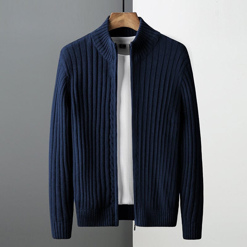 Primadon Herrenpullover Blau / XS Nik | Atmungsaktiver Zip Hoodie für Herren Slim Fit