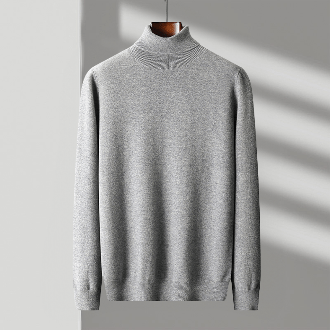 Primadon Herrenpullover Grau / XS Frank | Eleganter Merino Pullover für Herren Langarm