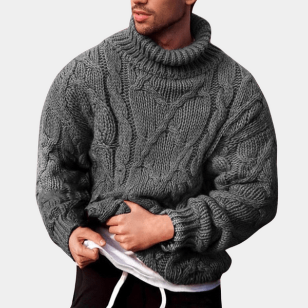 Primadon Herrenpullover Grau / XS Niccolo | Klassischer Herrenpullover aus weichem Strick warm