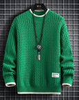 Primadon Herrenpullover Grün / S Tomás | Eleganter Herrenpullover aus Baumwollmix klassisch