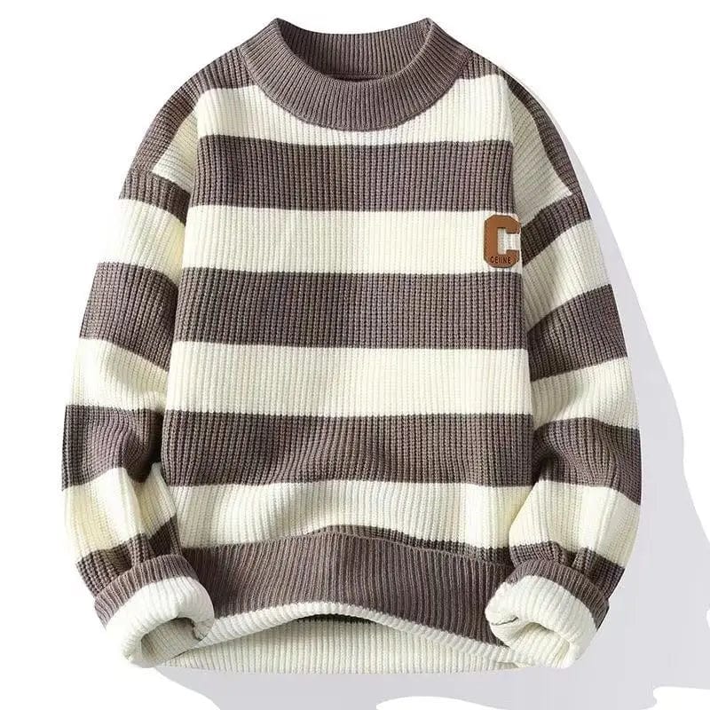 Primadon Herrenpullover Kaffee / S Cora klassischer Rundhalspullover für Herren Wollmischung