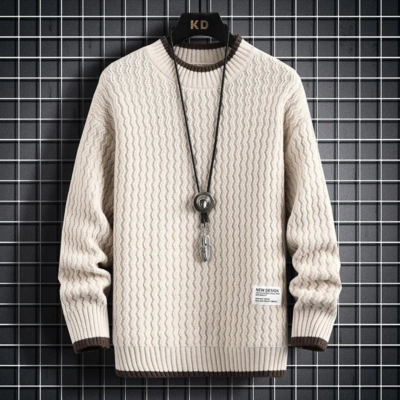 Primadon Herrenpullover Khaki / S Tomás | Eleganter Herrenpullover aus Baumwollmix klassisch