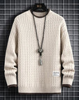 Primadon Herrenpullover Khaki / S Tomás | Eleganter Herrenpullover aus Baumwollmix klassisch