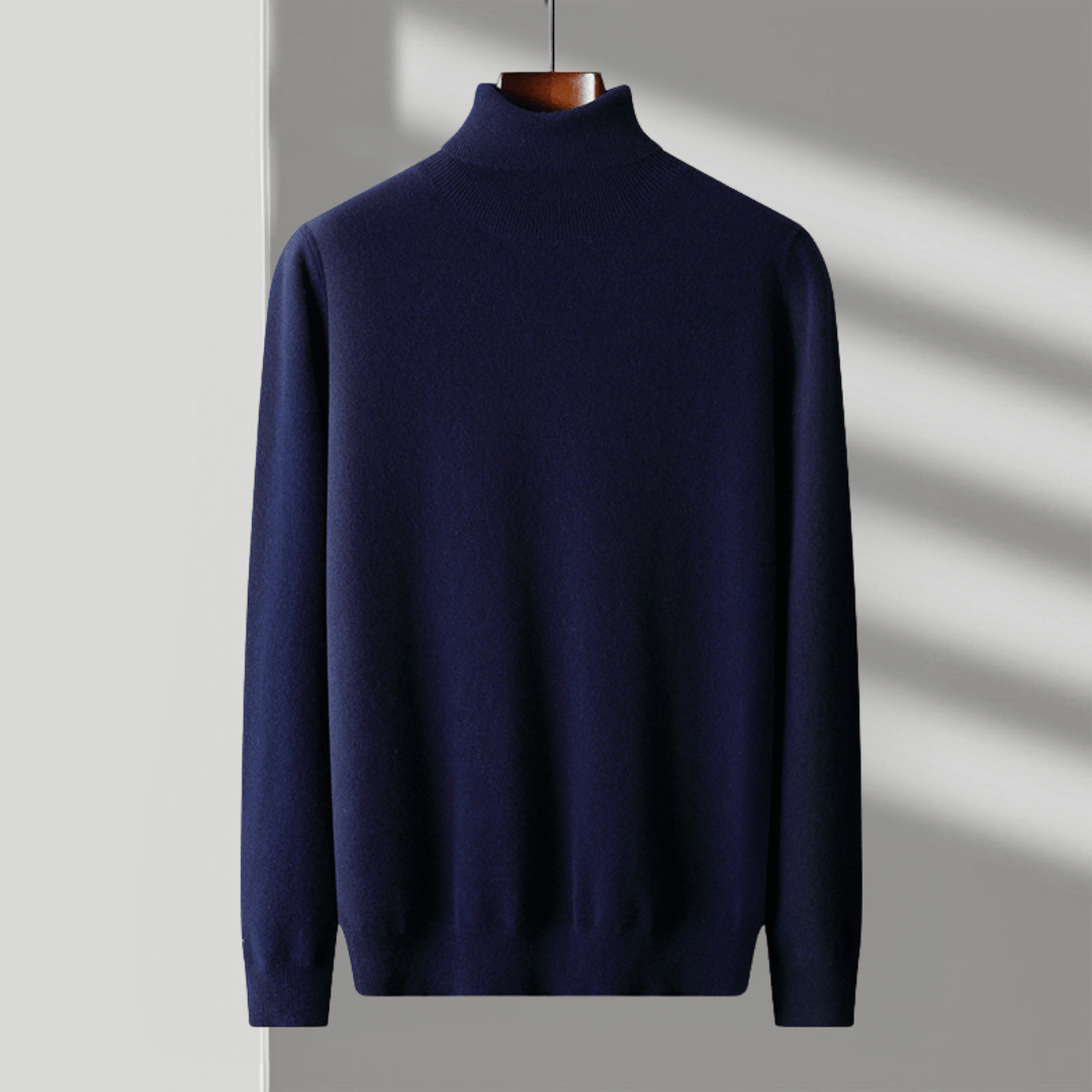 Primadon Herrenpullover Marine / XS Frank | Eleganter Merino Pullover für Herren Langarm