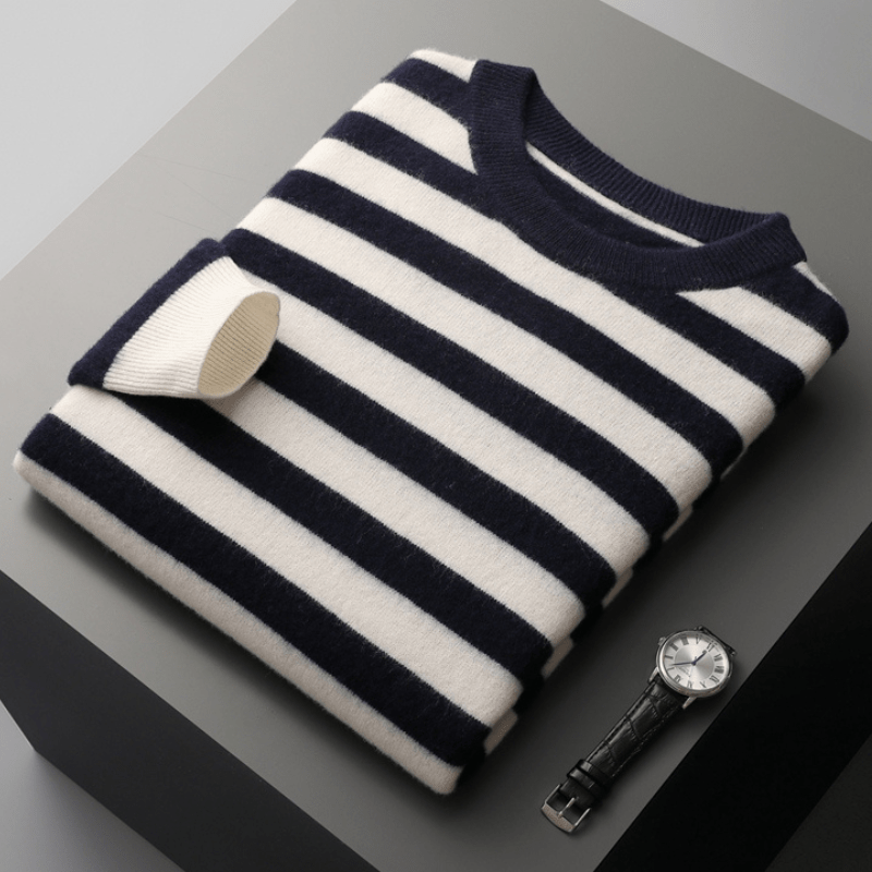 Primadon Herrenpullover Marineblau / XS Marcel | Eleganter Merino Pullover für Herren Winter
