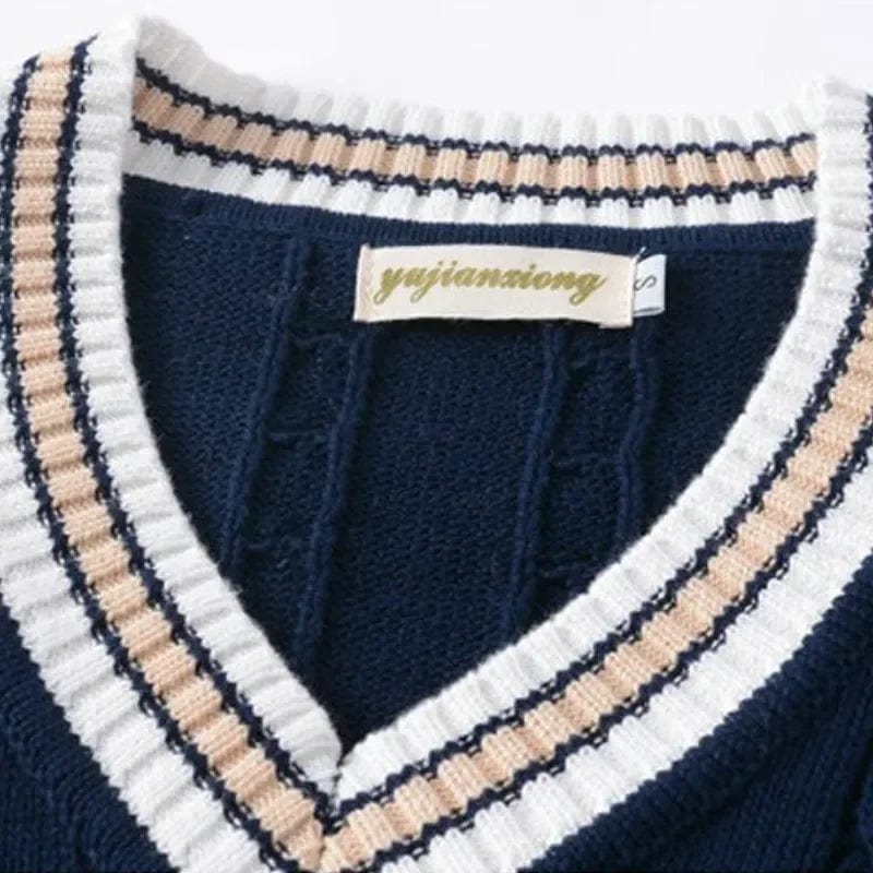 Primadon Herrenpullover Rondo | klassische Strickweste für Herren ärmellos