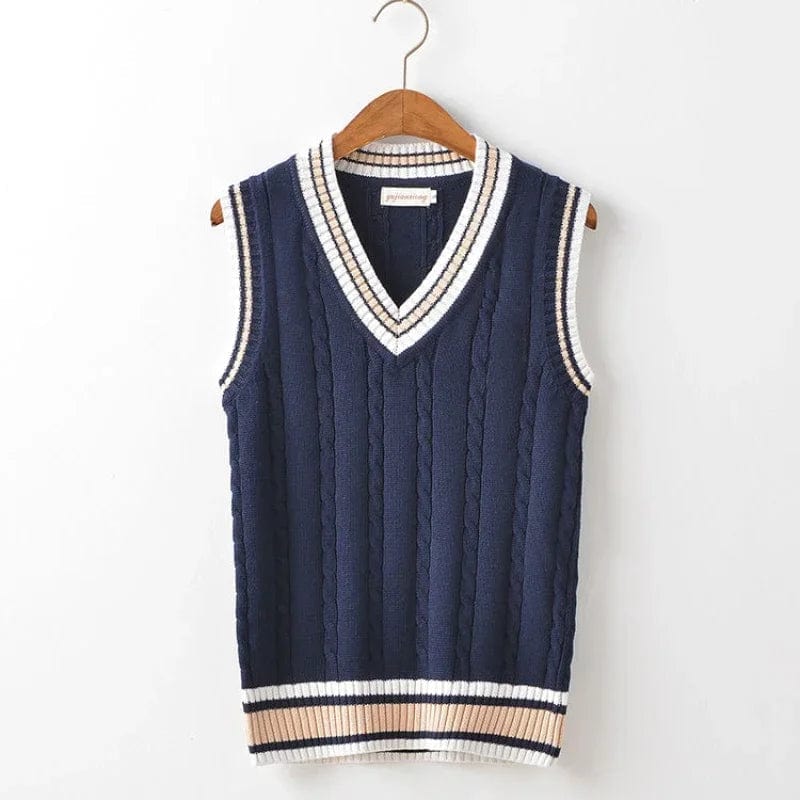 Primadon Herrenpullover Rondo | klassische Strickweste für Herren ärmellos