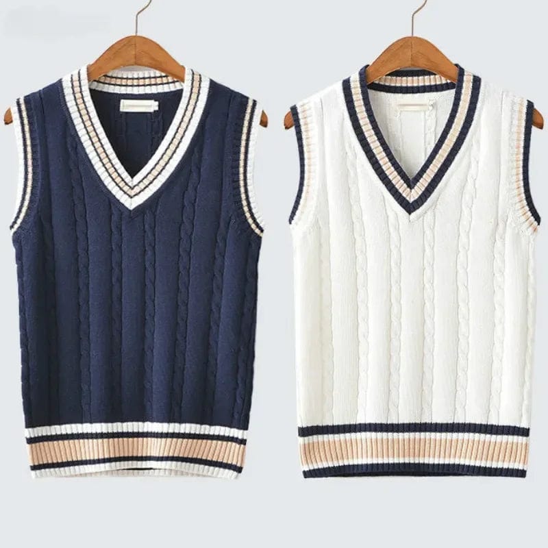 Primadon Herrenpullover Rondo | klassische Strickweste für Herren ärmellos