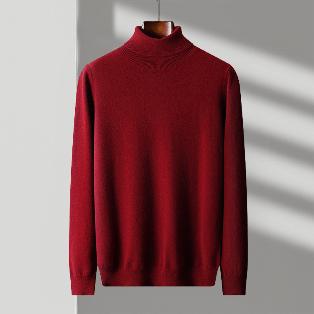 Primadon Herrenpullover Rot / XS Frank | Eleganter Merino Pullover für Herren Langarm