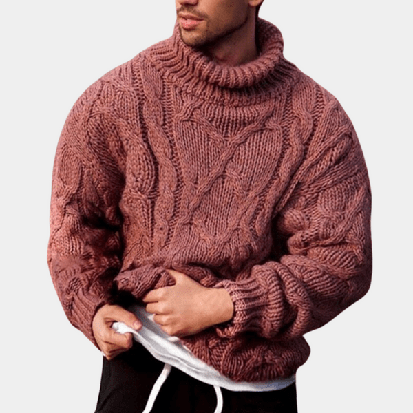 Primadon Herrenpullover Rot / XS Niccolo | Klassischer Herrenpullover aus weichem Strick warm