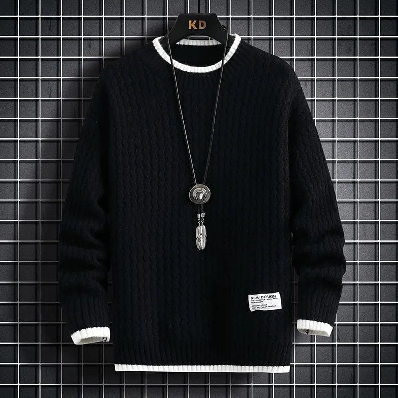 Primadon Herrenpullover Schwarz / S Tomás | Eleganter Herrenpullover aus Baumwollmix klassisch