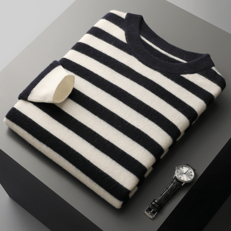 Primadon Herrenpullover Schwarz / XS Marcel | Eleganter Merino Pullover für Herren Winter