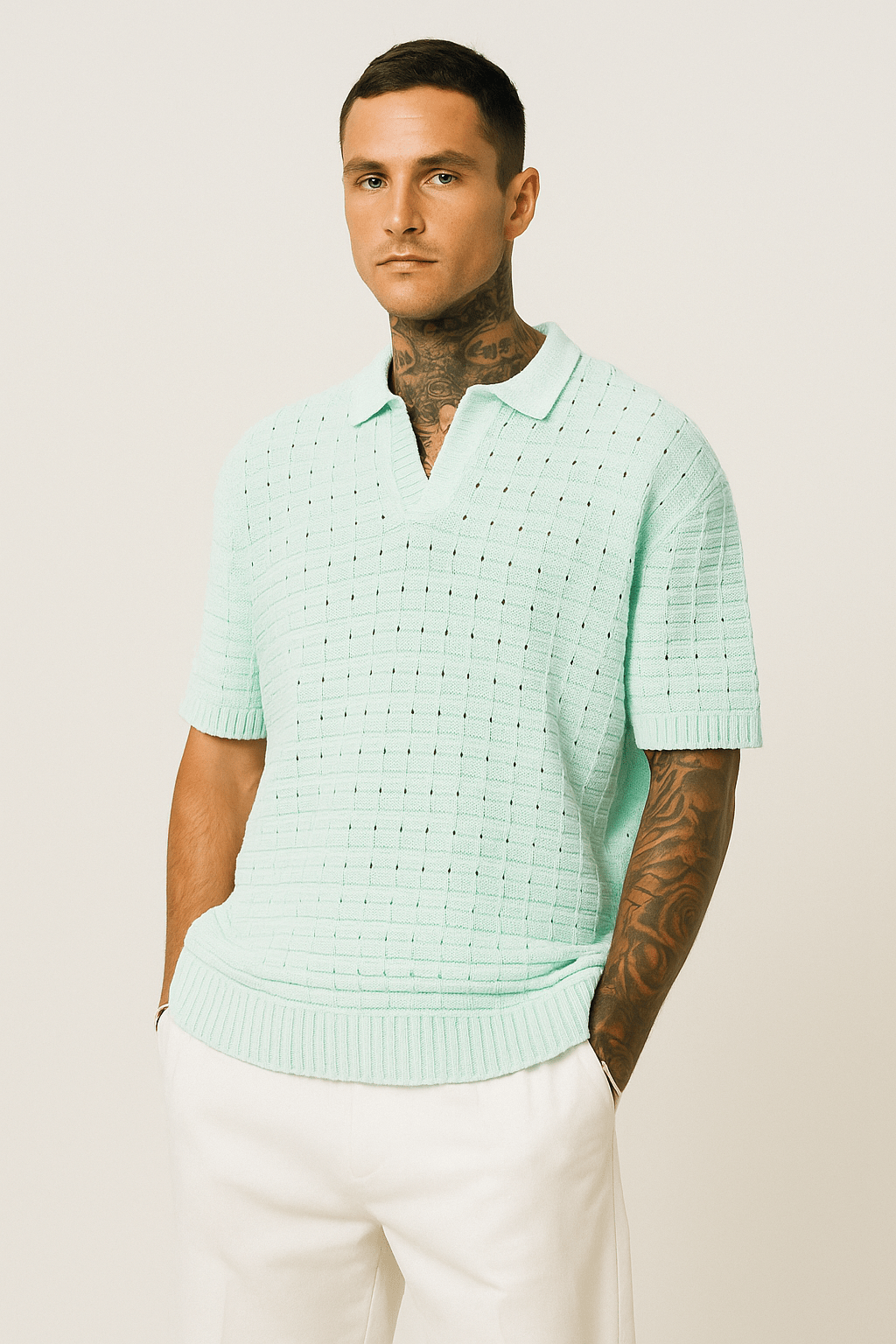 Primadon Herrenpullover & Strickjacken Minze / XS Sano | atmungsaktives Strickshirt für Herren entspannt