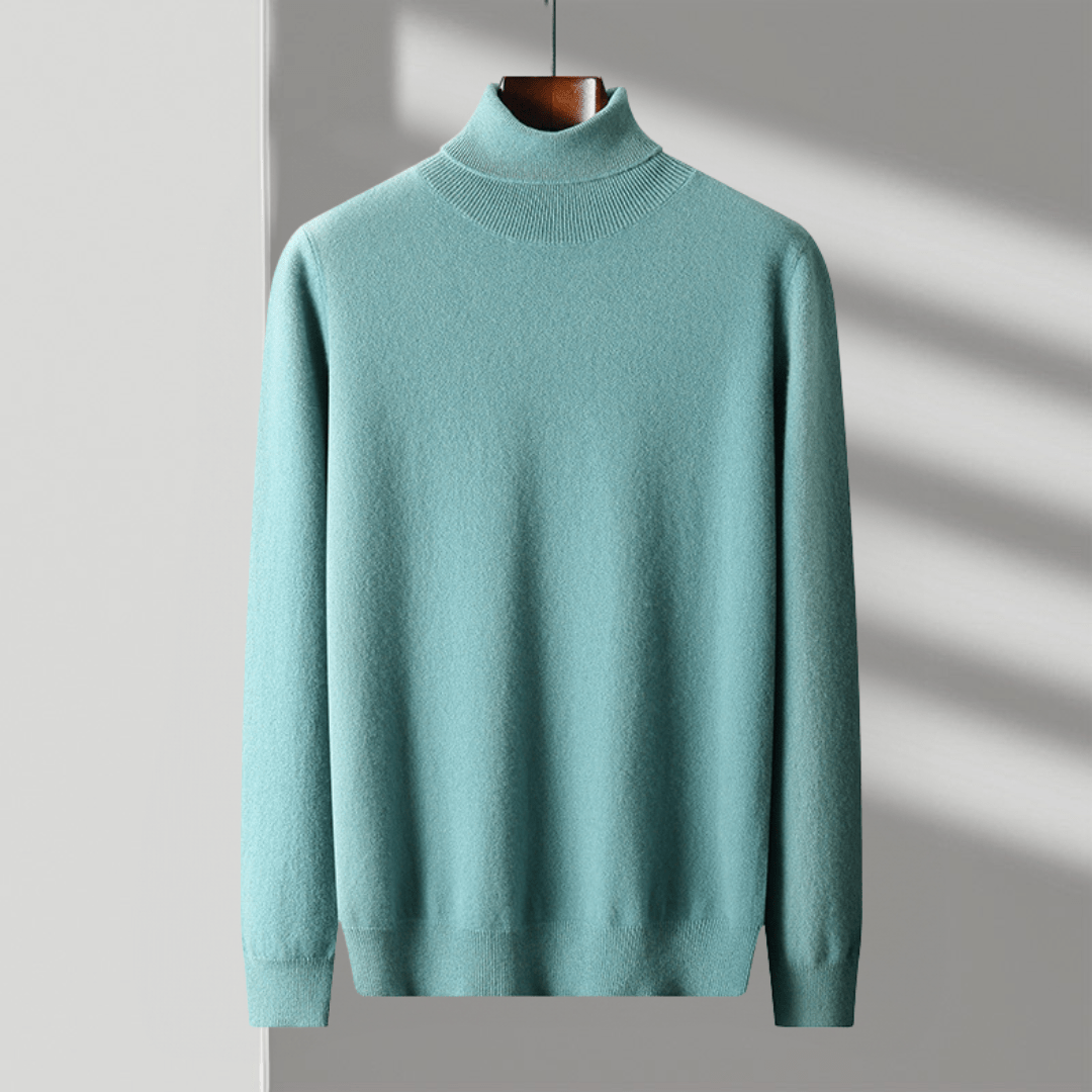 Primadon Herrenpullover Türkis / XS Frank | Eleganter Merino Pullover für Herren Langarm
