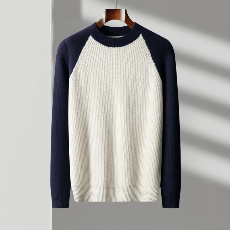 Primadon Herrenpullover Weiß / XS Alexander| Lässiger Wollpullover für Herren Winter