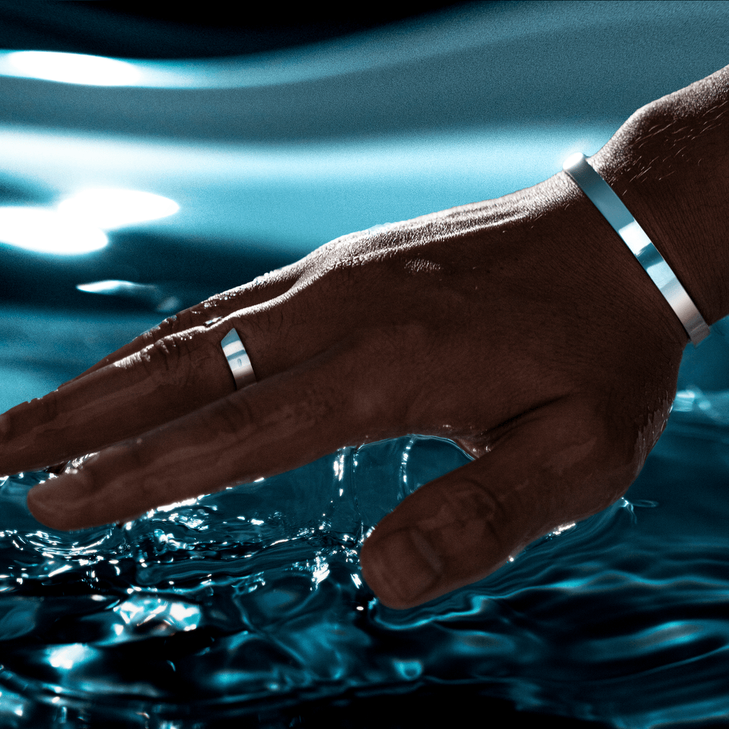 Primadon Herrenringe Arvid | Robuster Männerring aus Silber für Herren 18K Gold