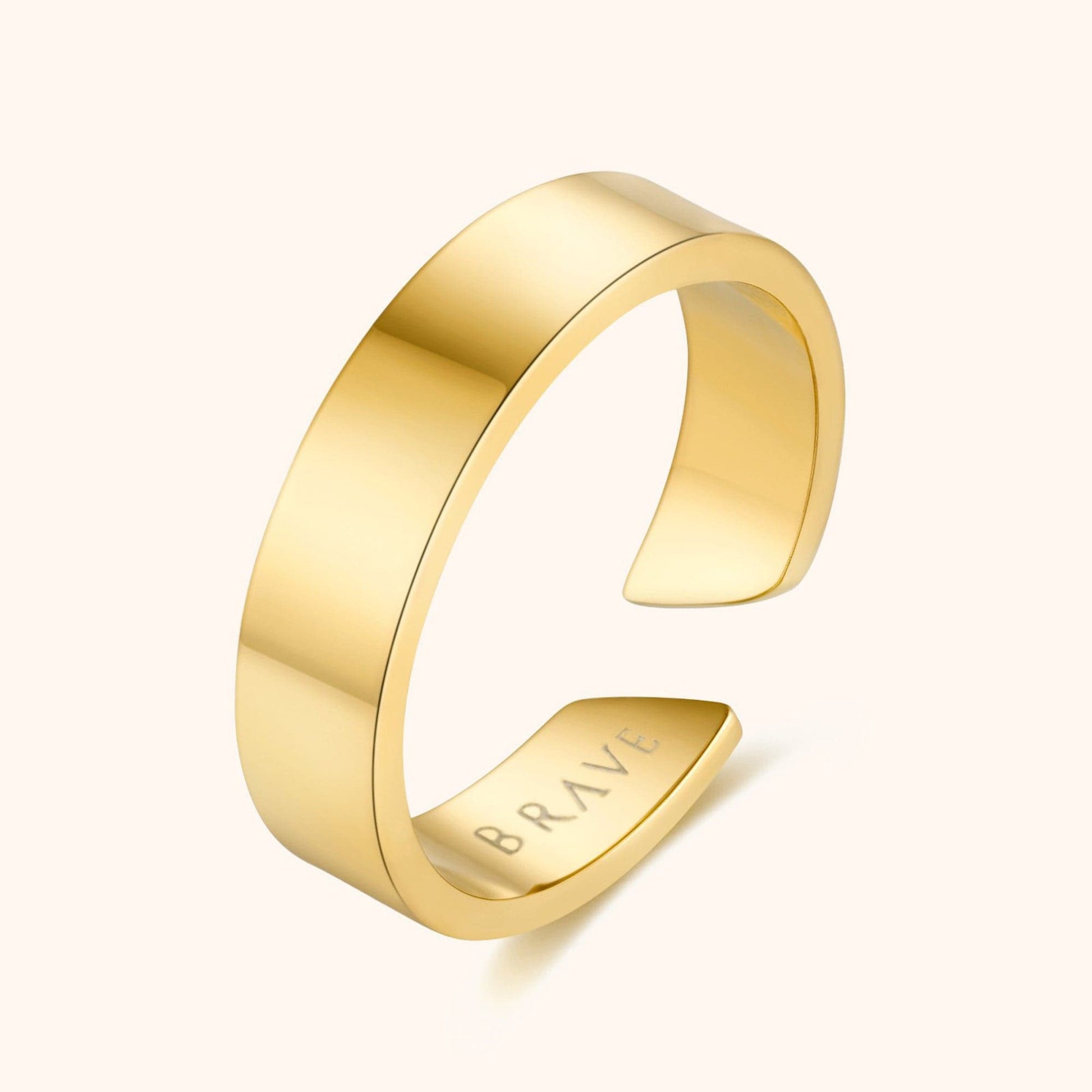 Primadon Herrenringe Gold Arvid | Robuster Männerring aus Silber für Herren 18K Gold