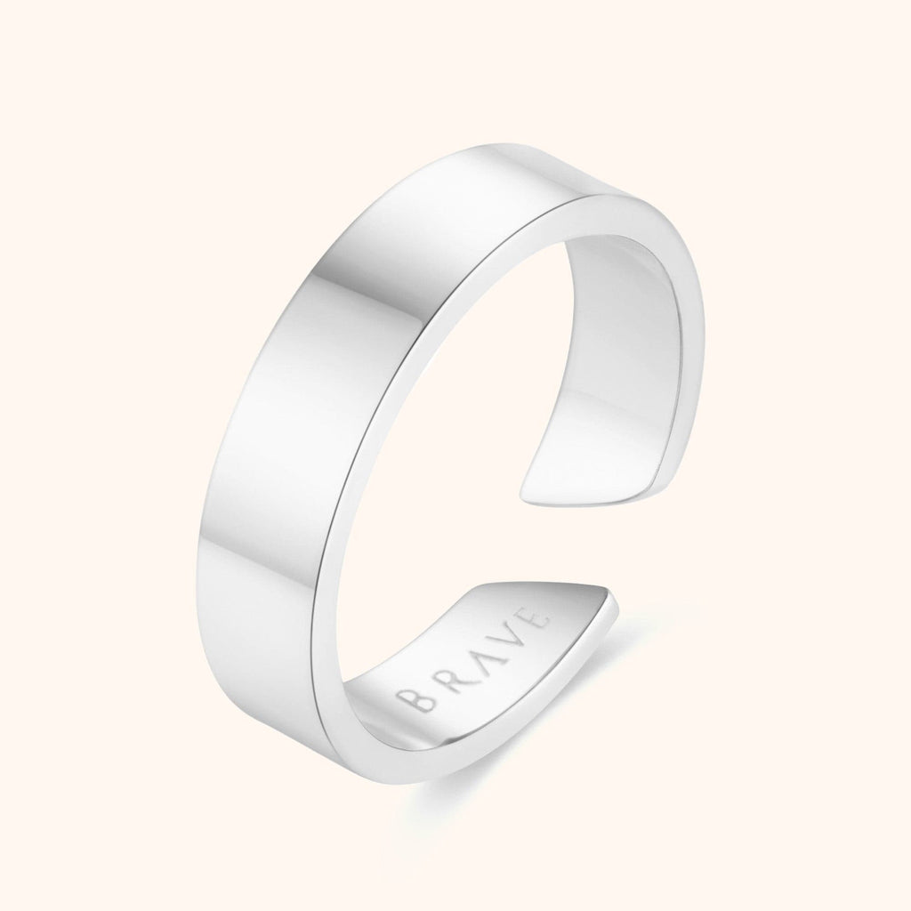Primadon Herrenringe Silber Arvid | Robuster Männerring aus Silber für Herren 18K Gold